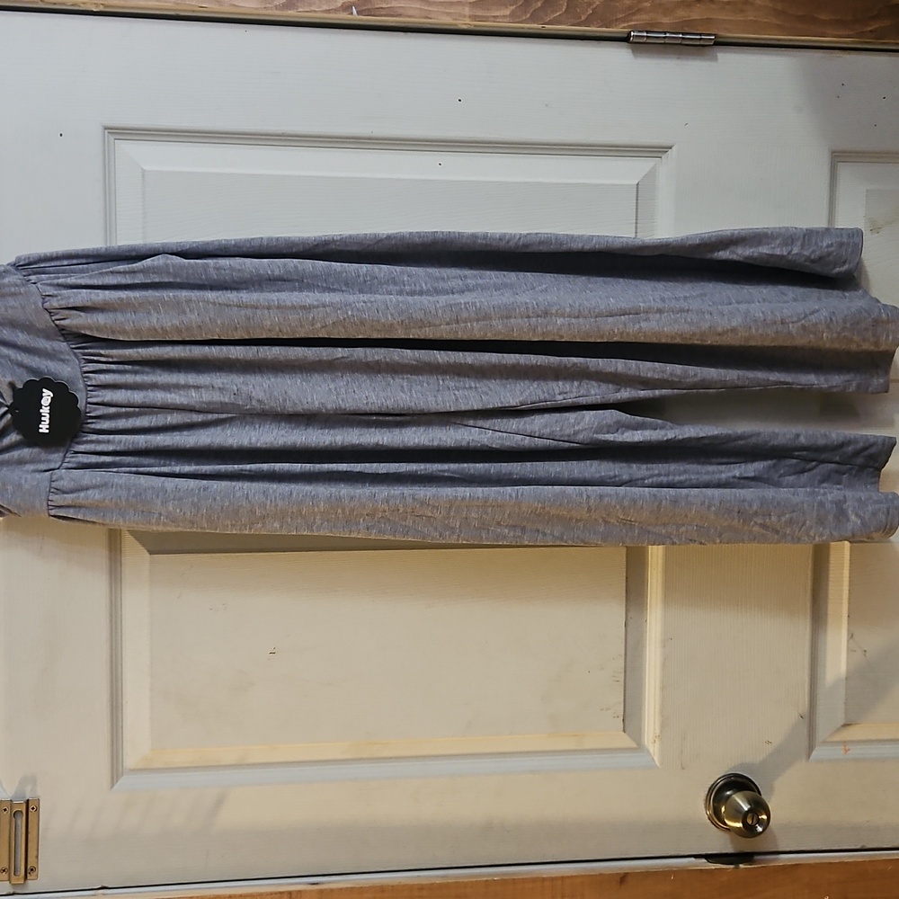 HUUKEAY WOMENS WIDE LEG ANKLE YOGA/LOUNGE PANT: LIGHT GRAY:NEW WITH TAGS: SIZE L